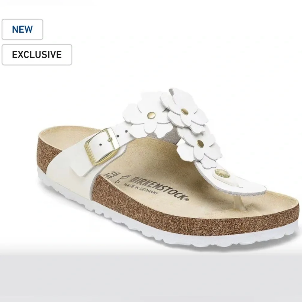 Birkenstock White Sandals with Floral Design - Picture 5 of 13